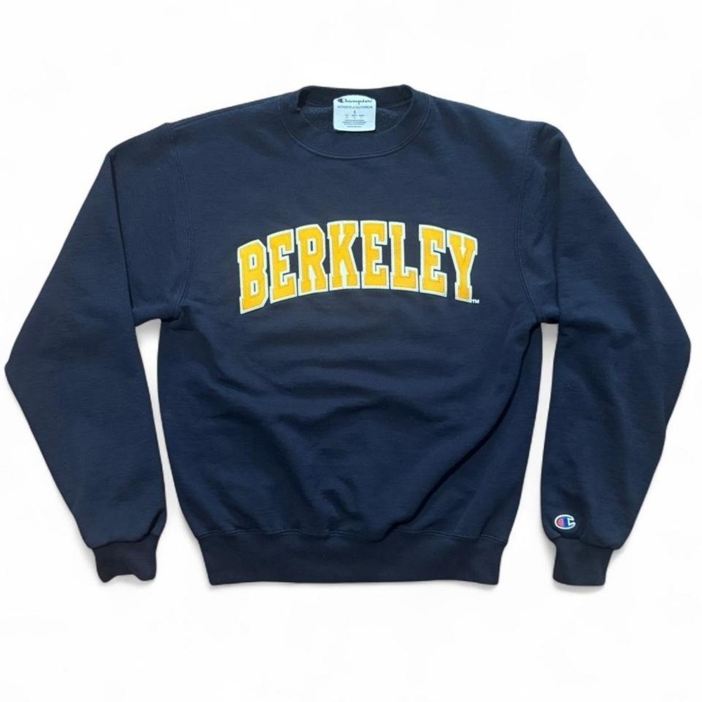 Vintage 90s Navy Champion Berkeley University School Crewneck Pullover Sweater